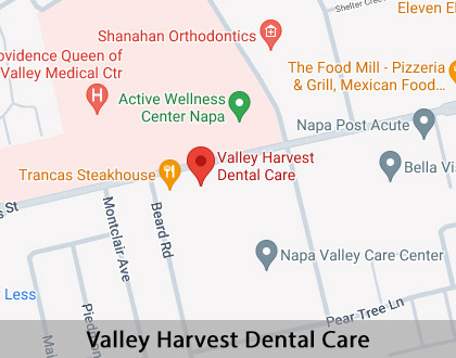 Map image for Dental Services in Napa, CA